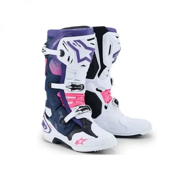 Мотоботы Alpinestars Tech 10 White VTL Navy 