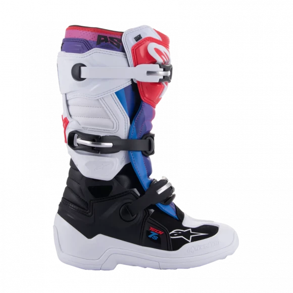 Мотоботы Alpinestars Tech 7S White Black Rainbow