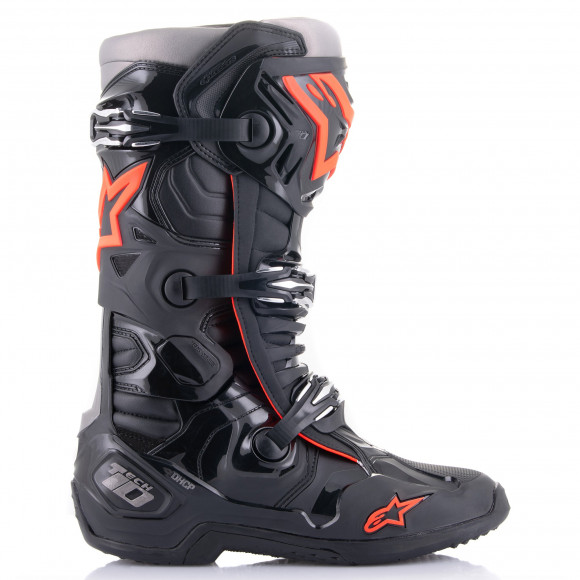 Мотоботы Alpinestars Tech 10 Black Red Fluo Мотоботы Alpinestars Tech 10 Black Red Fluo
