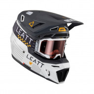 Шлем Leatt 8.5 V23 Black White + очки Velocity Metallic 5.5